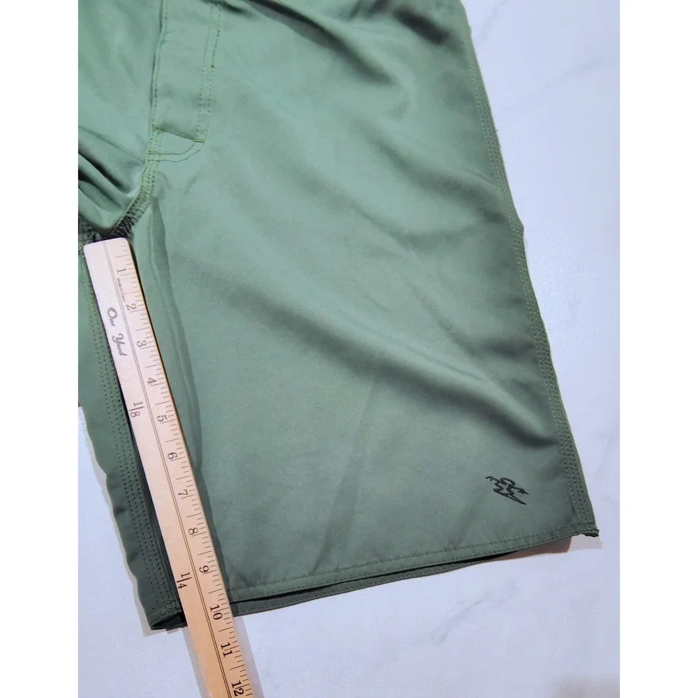 DA HUI Men's Unlined Board Shorts Green Cargo Pocket Size  30 x 10 In